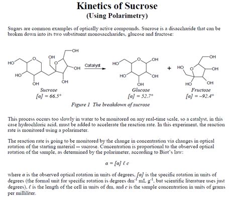 sucrose polarimetry calculation